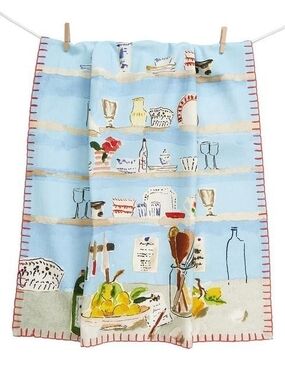 NWOT Anthropologie x Bella Foster Shelfie Kitchen Dish Towel